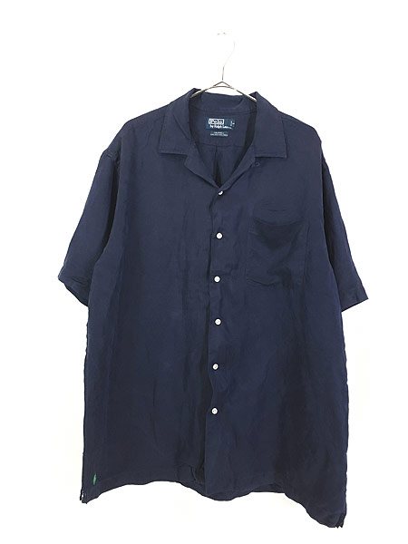 一番の  CALDWELL XL 開襟シャツ ブラック 黒 ラルフローレン 【美品】90s シャツ