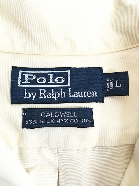 古着 90s Polo Ralph Lauren 「CALDWELL」 開襟 ボックス シルク