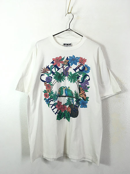 古着 90s USA製 ARTWEAR 「CHAPS Ralph Lauren」 オウム 南国 Tシャツ