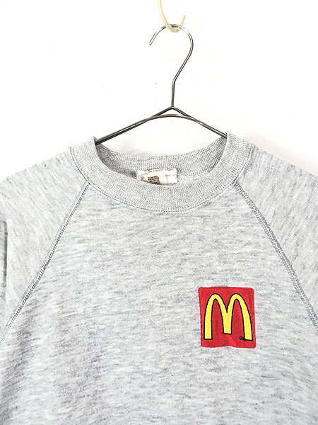 古着 80s USA製 McDonald's マクドナルド 刺しゅう 企業 スウェット