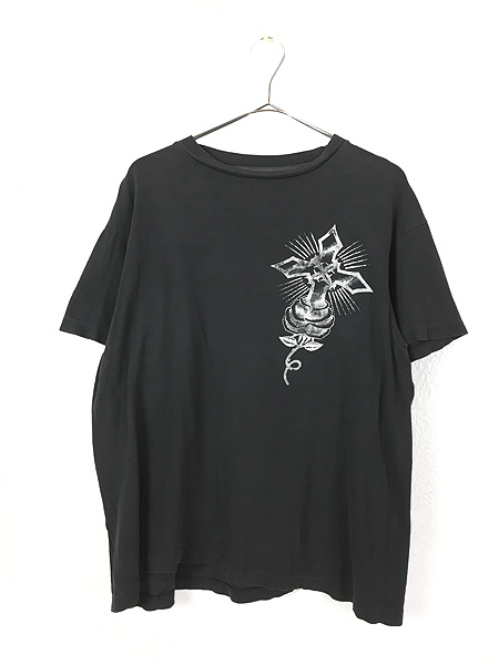 古着 90s イエス キリスト 天使 十字架 両面 グラフィック Ｔシャツ XL