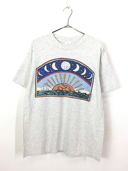 工場店 トップス 【'90年代】【アメリカ製】太陽 ART/アートTシャツ