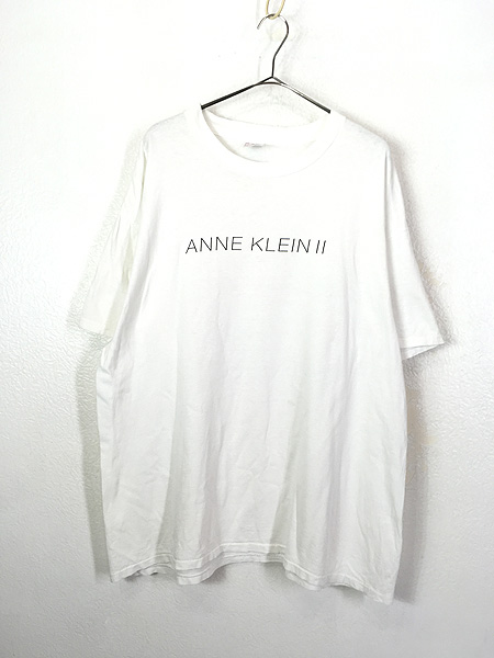 古着 90s USA製 ANNE KLEIN Ⅱ アンクライン シンプル ロゴ Tシャツ XL 古着【10off】 古着 通販 ヴィンテージ  古着屋 Dracaena ドラセナ