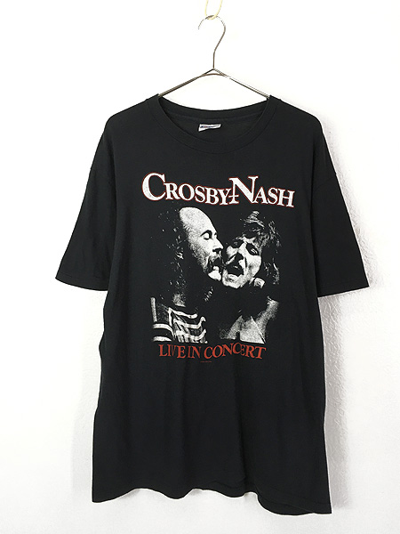 古着 80s USA製 Crosby Nash ツアー フォト フォーク ロック スーパー バンド Tシャツ XL 古着【30off】 - 古着 通販  ヴィンテージ　古着屋 Dracaena ドラセナ