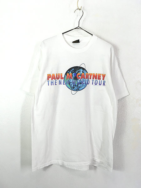 90sビンテージUSA製ポールマッカートニーTシャツ白XL-