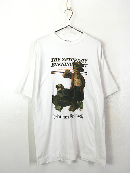 古着 90s Canada製 Norman Rockwell 「Bedside Manner」 アート T