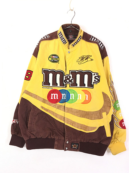 古着 90s CHASE 「M&M's」 豪華 ファイヤー パターン 刺しゅう