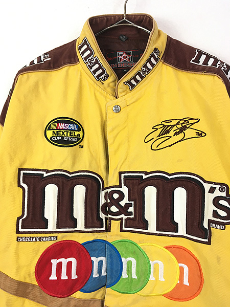 古着 90s CHASE 「M&M's」 豪華 ファイヤー パターン 刺しゅう