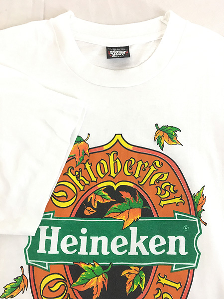 古着 90s USA製 Heineken ハイネケン 「Oktober Fest」 ビール 企業 T ...