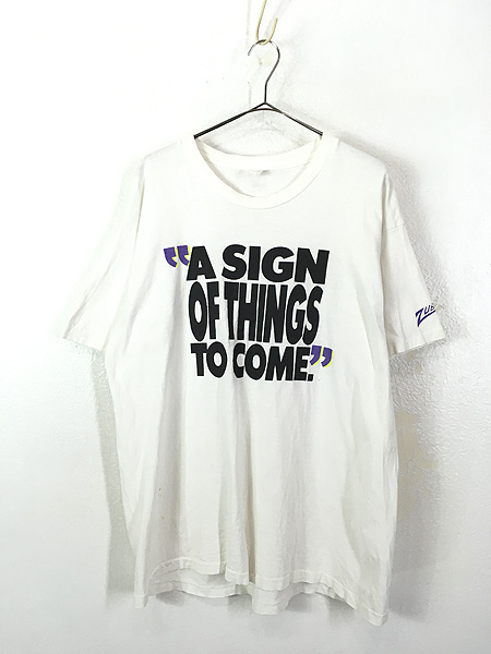 古着 90s ZUBAZ 「A SIGN OF THINGS TO COME」 ビーチ 蛍光 