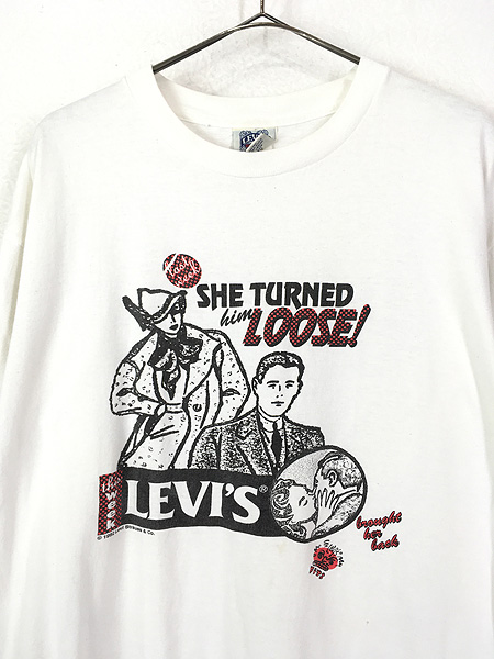 肩幅約cm90s Levi’s TONY MCGEE フォトプリントTシャツ
