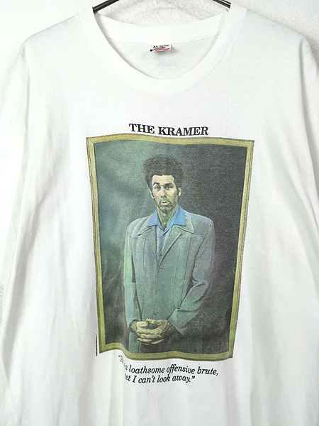 古着 90s USA製 Seinfeld The Kramer フォト フレーム TV ドラマ Tシャツ XL 古着【10off】 古着 通販  ヴィンテージ 古着屋 Dracaena ドラセナ