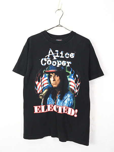 古着 00s USA製 Alice Cooper 「ELECTED!」 大統領 ヘヴィ メタル ロック Ｔシャツ M 古着【10off】 - 古着  通販 ヴィンテージ　古着屋 Dracaena ドラセナ