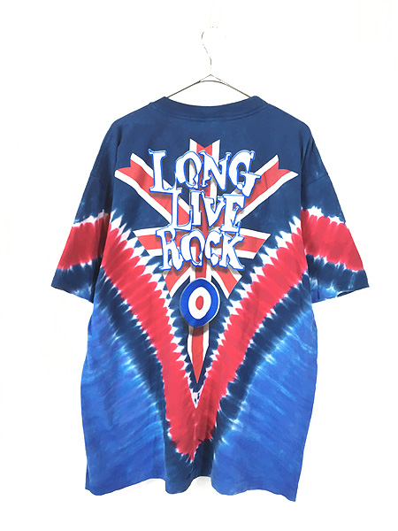 古着 90s USA製 The Who 「Long Live Rock」 ロック バンド タイダイ