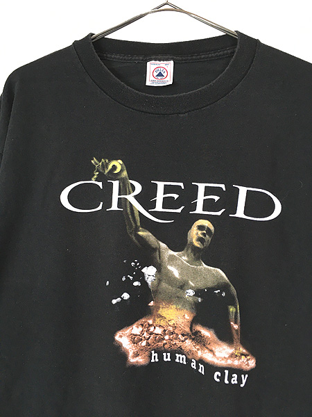 古着 90s CREED 「Human Clay」 グランジ ハード ロック バンド Ｔ