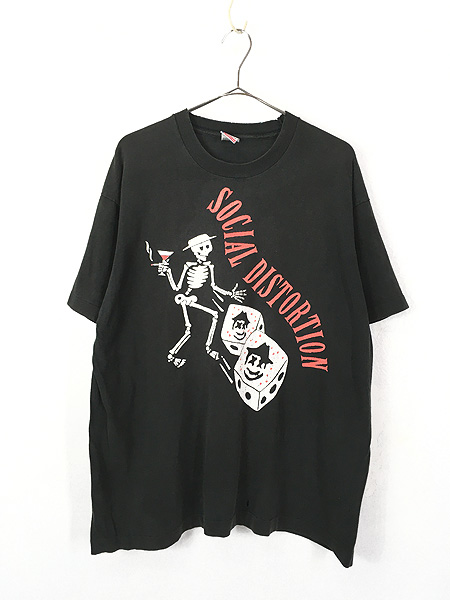 90s social distortion バンド長袖tシャツ XL ロンT-