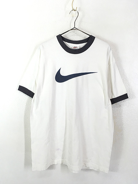 NIKE スウォッシュ 刺繍 ビッグ tシャツ ブラック  レディース