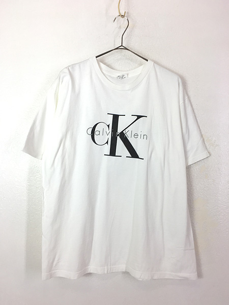 古着 90s USA製 ck Calvin Klein シンプル ロゴ Tシャツ XL 古着 - 古着 通販 ヴィンテージ　古着屋 Dracaena  ドラセナ