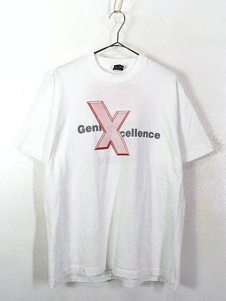 古着 80s USA製 The Genix Group 「Genix Excellence」 ビジネス ソフトウェア Tシャツ XL 古着