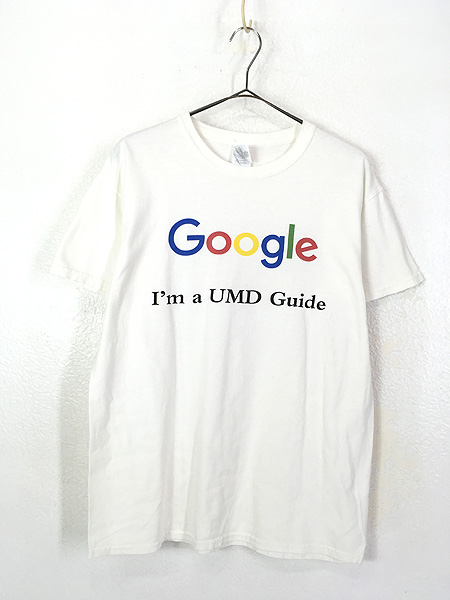 古着 00s Google 「I'm a UMD Guide」 グーグル BIG ロゴ インターネット Tシャツ M 古着