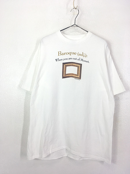古着 90s USA製 Claude Monet 「Baroque」 バロック 印象派 アート Tシャツ XL 古着