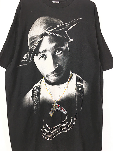 古着 90s USA製 2PAC BIGフォト × ラインストーン オールド ヒップ ...