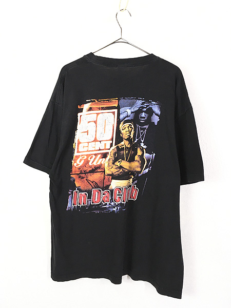 古着 00s 50 Cent 「In Da Club」 両面 ヒップホップ ラップ Tシャツ L