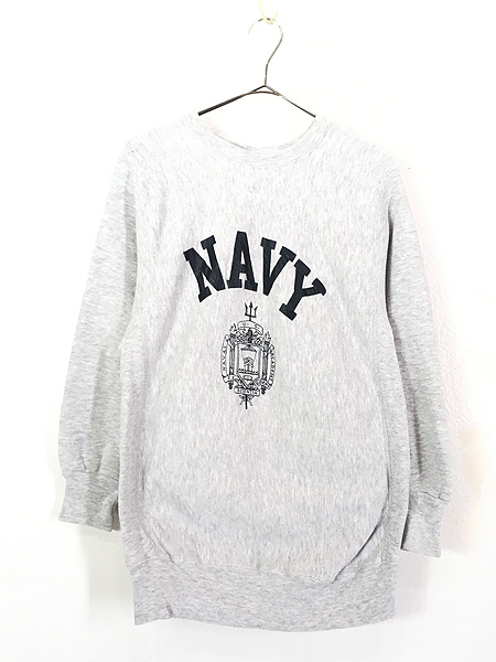 古着 90s USA製 NAVY ミリタリー リバース タイプ ヘビー スウェット