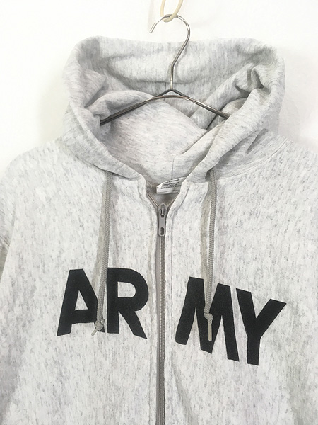 古着 90s 米軍 「ARMY」 PFU ミリタリー ジップアップ スウェット