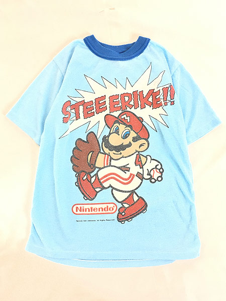 キッズ 古着 90s Nintendo 任天堂 マリオ 「STEE ERIKE!!」 野球