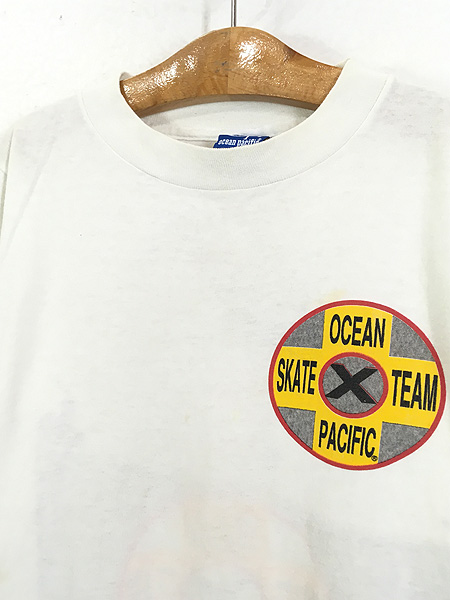 キッズ 古着 90s USA製 OP Ocean Pacific SKATE TEAM スケート グラフィック Tシャツ 9歳以上位 古着