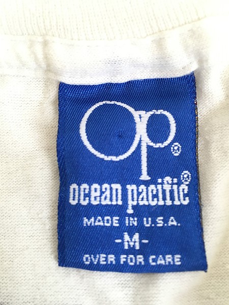 [8] キッズ 古着 90s USA製 OP Ocean Pacific SKATE TEAM スケート グラフィック Tシャツ 9歳以上位 古着
