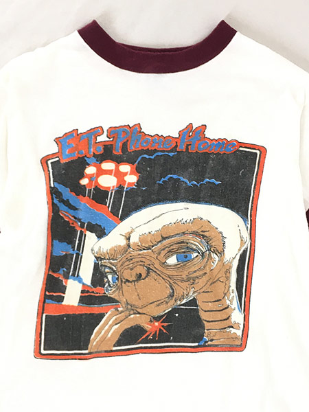 vintage e.t 1982 80s リンガーtee イーティー USA製ムービーTシャツ80s染み込み