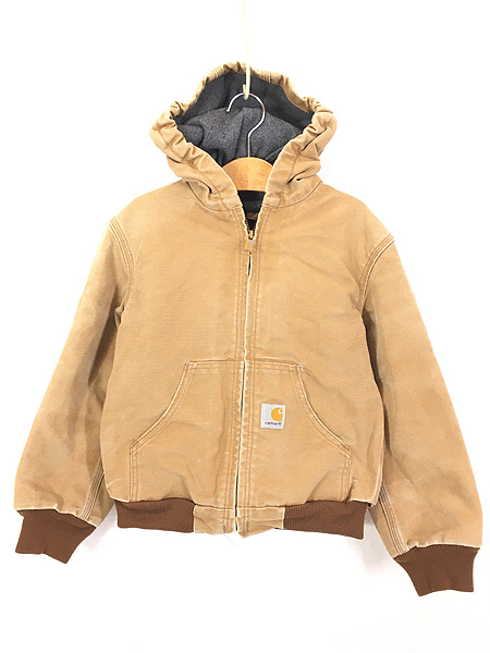 キッズ 古着 Carhartt 裏地 フリース ダック ワーク アクティブ ジャケット パーカー 8歳位 古着【10off】 - 古着 通販  ヴィンテージ　古着屋 Dracaena ドラセナ