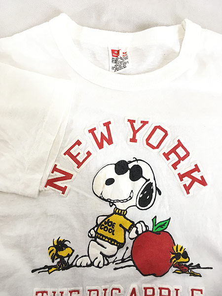 90s USA製 New York刺繍ツートーンTシャツ L VINTAGE