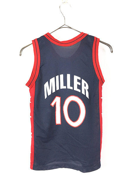 [3] キッズ 古着 USA製 Champion製 NBA USA ドリームチーム No10 「MILLER」 メッシュ タンクトップ 10歳以上 古着