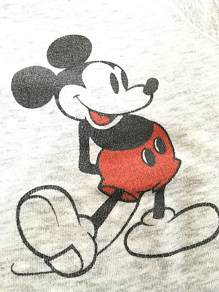 キッズ 古着 80s USA製 Disney ディズニー Mickey Mouse ミッキー 霜降り スウェット 3歳位  古着