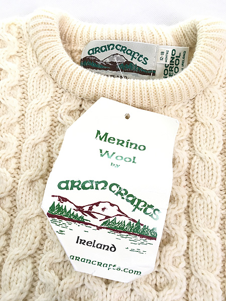 Deadstock」 キッズ 古着 90s Ireland製 Aran Crafts アラン ...