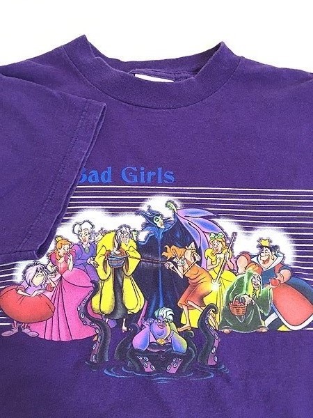 レディース 古着 90s USA製 Disney 「Villains Bad Girls」 豪華 ヴィランズ Tシャツ M 古着 - 古着 通販  ヴィンテージ　古着屋 Dracaena ドラセナ