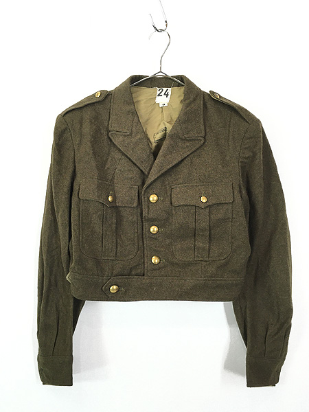 VINTAGE US ARMY ウール 短丈 アイクジャケット 38 古着-