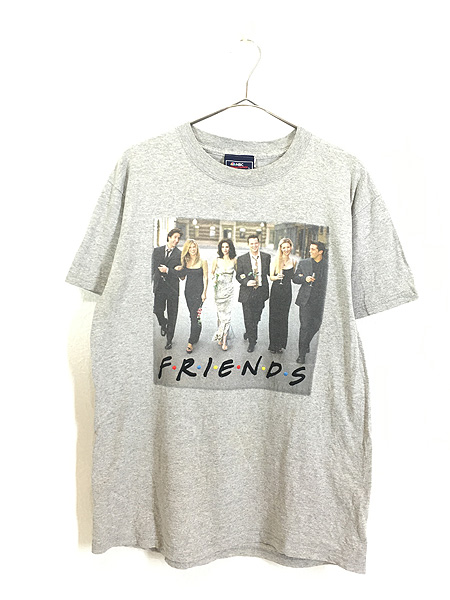 [1] レディース 古着 90s USA製 大ヒット ドラマ 「FRIENDS フレンズ」 オフィシャル フォト Tシャツ グレー M 古着