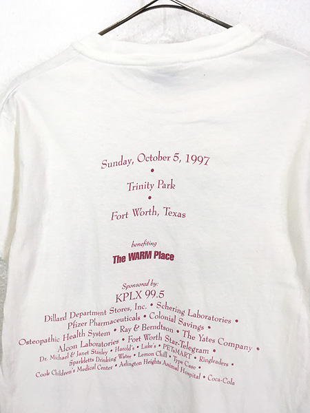レディース 古着 90s USA製 「PET＆PEOPLE WALK 1997」 人間  動物 イベント Tシャツ S 古着