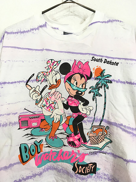 レディース 古着 80s USA製 Disney ミニー＆デイジー 「BOY WATCHERS