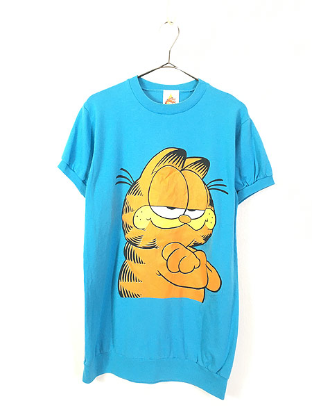 レディース 古着 80s USA製 Garfield ガーフィールド キャラクター ロング Tシャツ カットソー L 古着 - 古着 通販  ヴィンテージ　古着屋 Dracaena ドラセナ