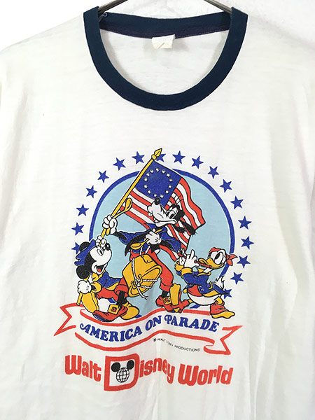 レディース 古着 70s USA製 Walt Disney World 「America on Parade