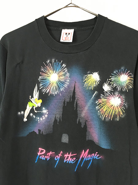 WaLT Disney 花火 Tシャツ シンデレラ城 豪華 ラメプリント - Tシャツ