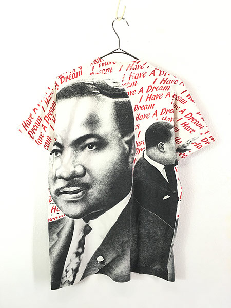 レディース 古着 90s 「I HAVE A DREAM」 Martin Luther King キング牧師 オールオーバー フォト Ｔシャツ L  古着【30off】 - 古着 通販 ヴィンテージ　古着屋 Dracaena ドラセナ