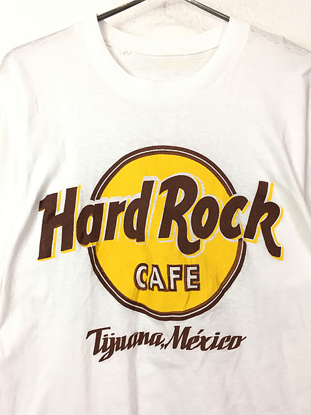 [2] レディース 古着 90s USA製 Hard Rock Cafe 「Tijuana Mexico」 BIGロゴ ハードロック Tシャツ S位 古着