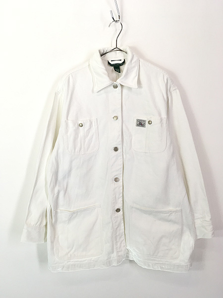 レディース 古着 90s LAUREN Ralph Lauren 4ポケット ホワイト デニム 