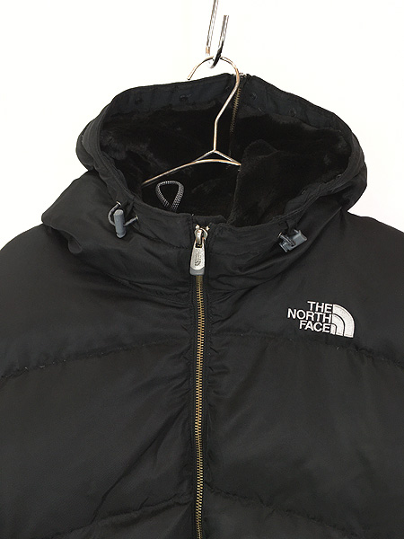 レディース 古着 TNF The North Face 550 フィルパワー 2way ボア フーデッド グース ダウン ジャケット 黒 M  古着【10off】 - 古着 通販 ヴィンテージ 古着屋 Dracaena ドラセナ